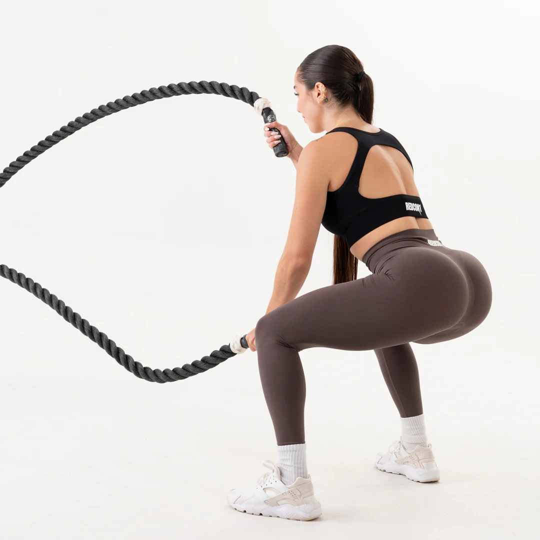 Mocha Solid Seamless Leggings - Image 5