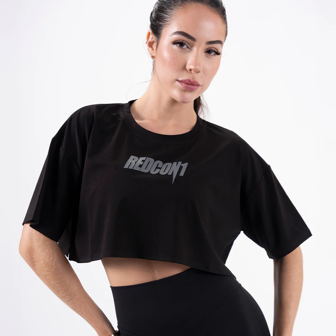 Black Essential Crop Tee - Image 2