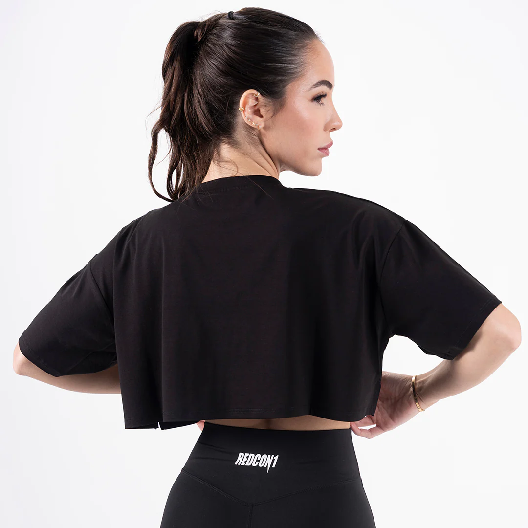 Black Essential Crop Tee - Image 3
