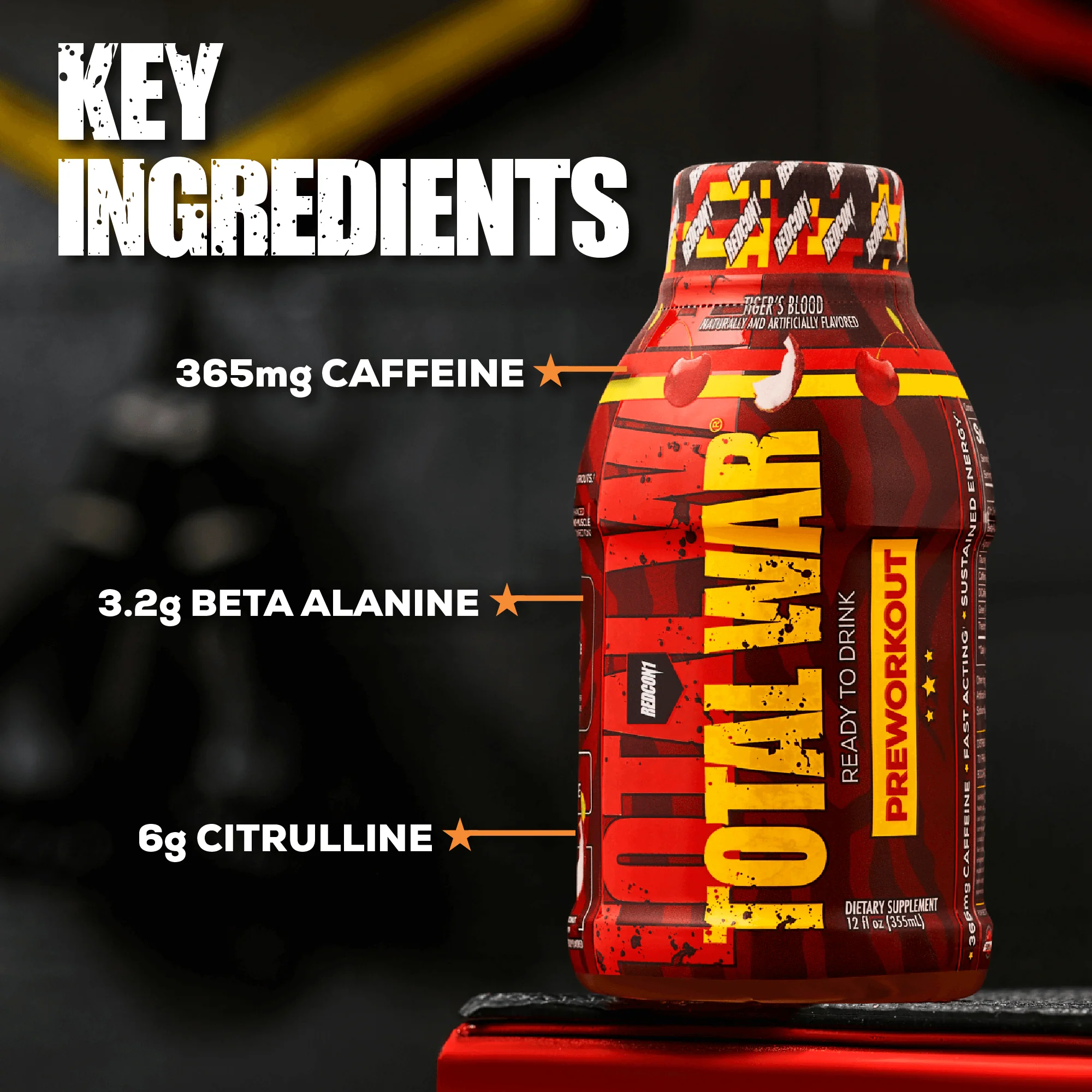 TOTAL WAR Ready To Drink Preworkout (12 Servings) - Image 3