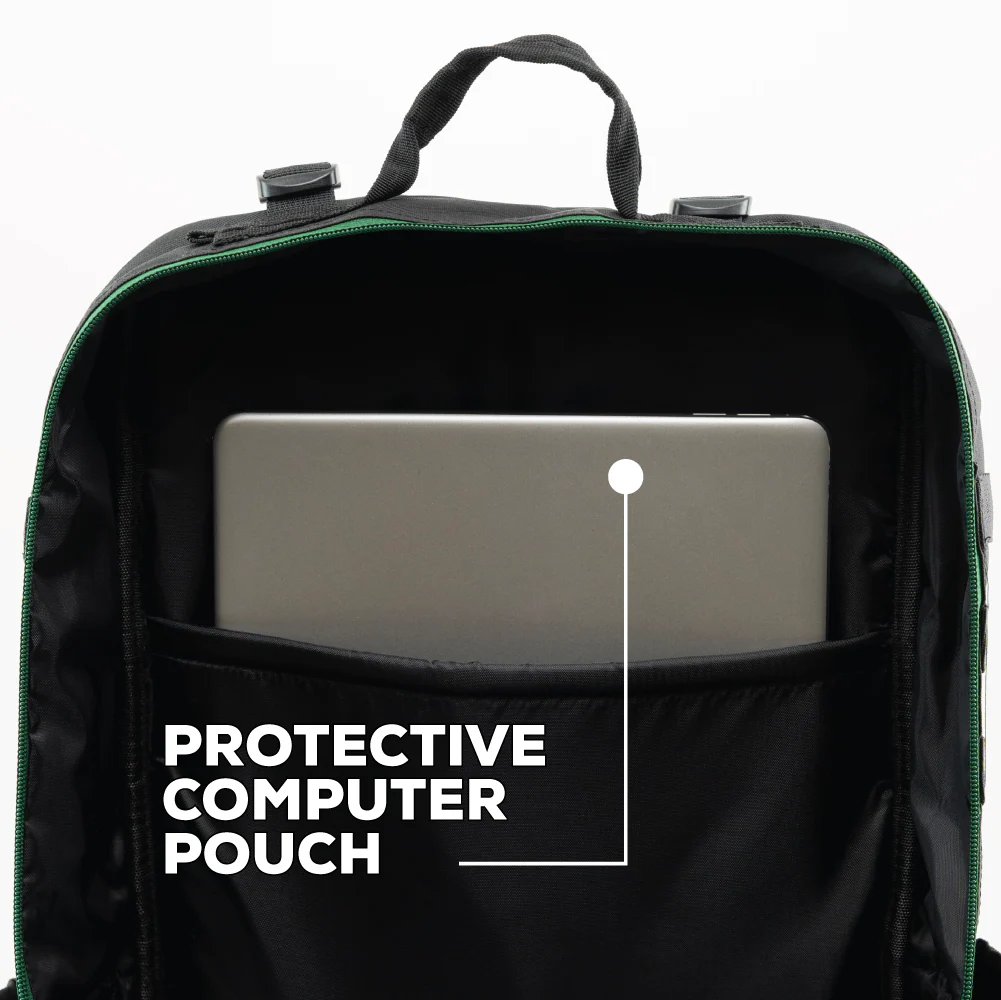 TACTICAL PRO BACKPACK 45L BLACK W/ EMERALD GREEN - Image 3