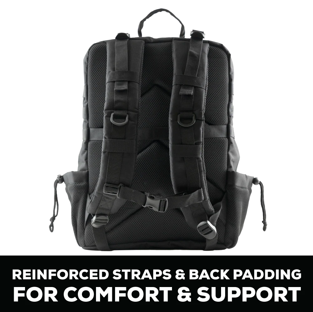 TACTICAL PRO BACKPACK 45L BLACK W/ EMERALD GREEN - Image 4