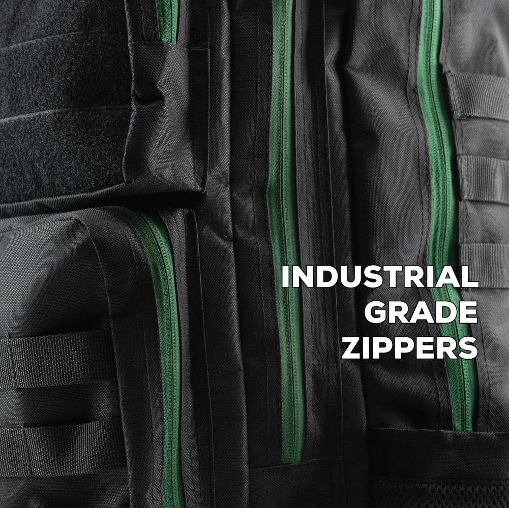 TACTICAL PRO BACKPACK 45L BLACK W/ EMERALD GREEN - Image 6