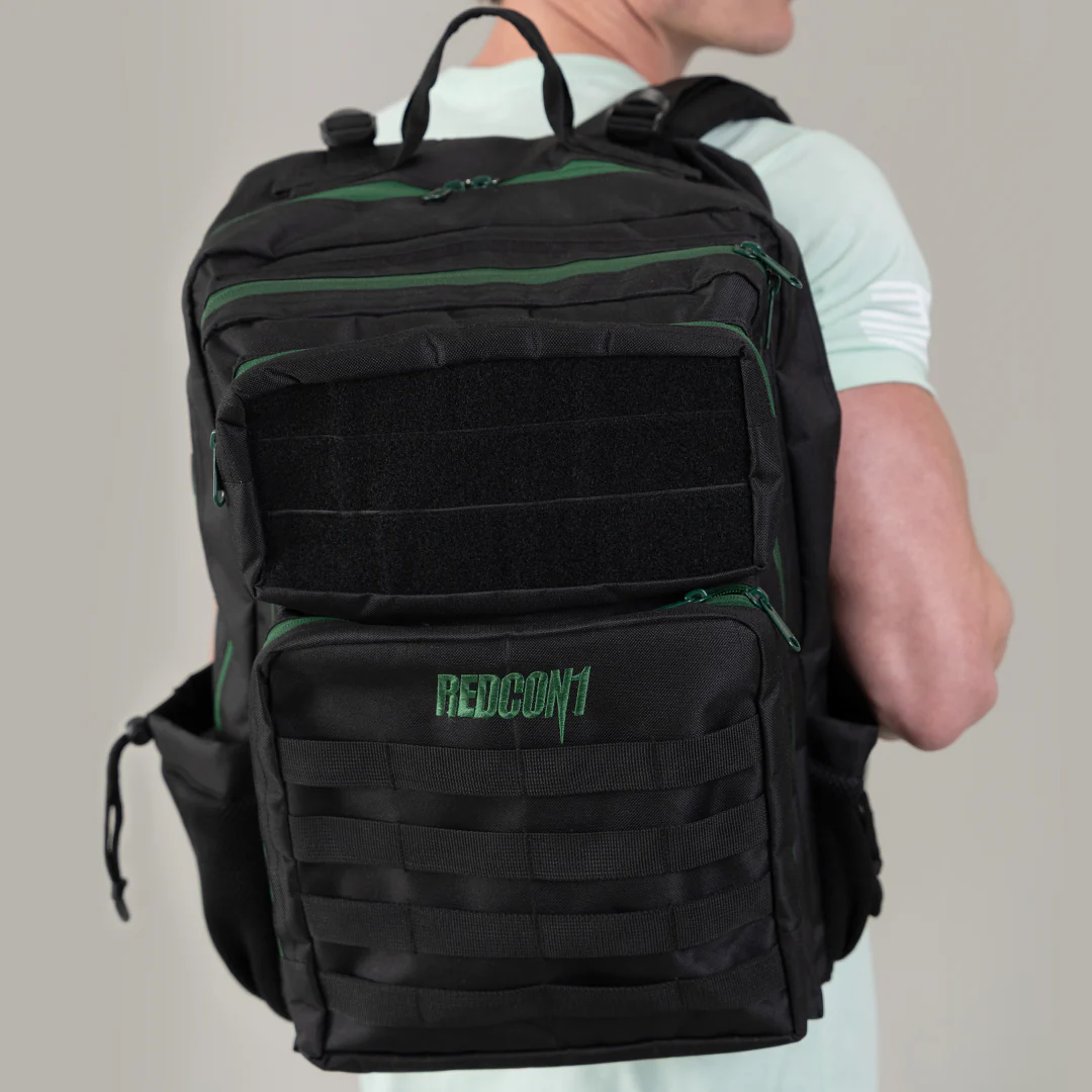 TACTICAL PRO BACKPACK 45L BLACK W/ EMERALD GREEN - Image 8