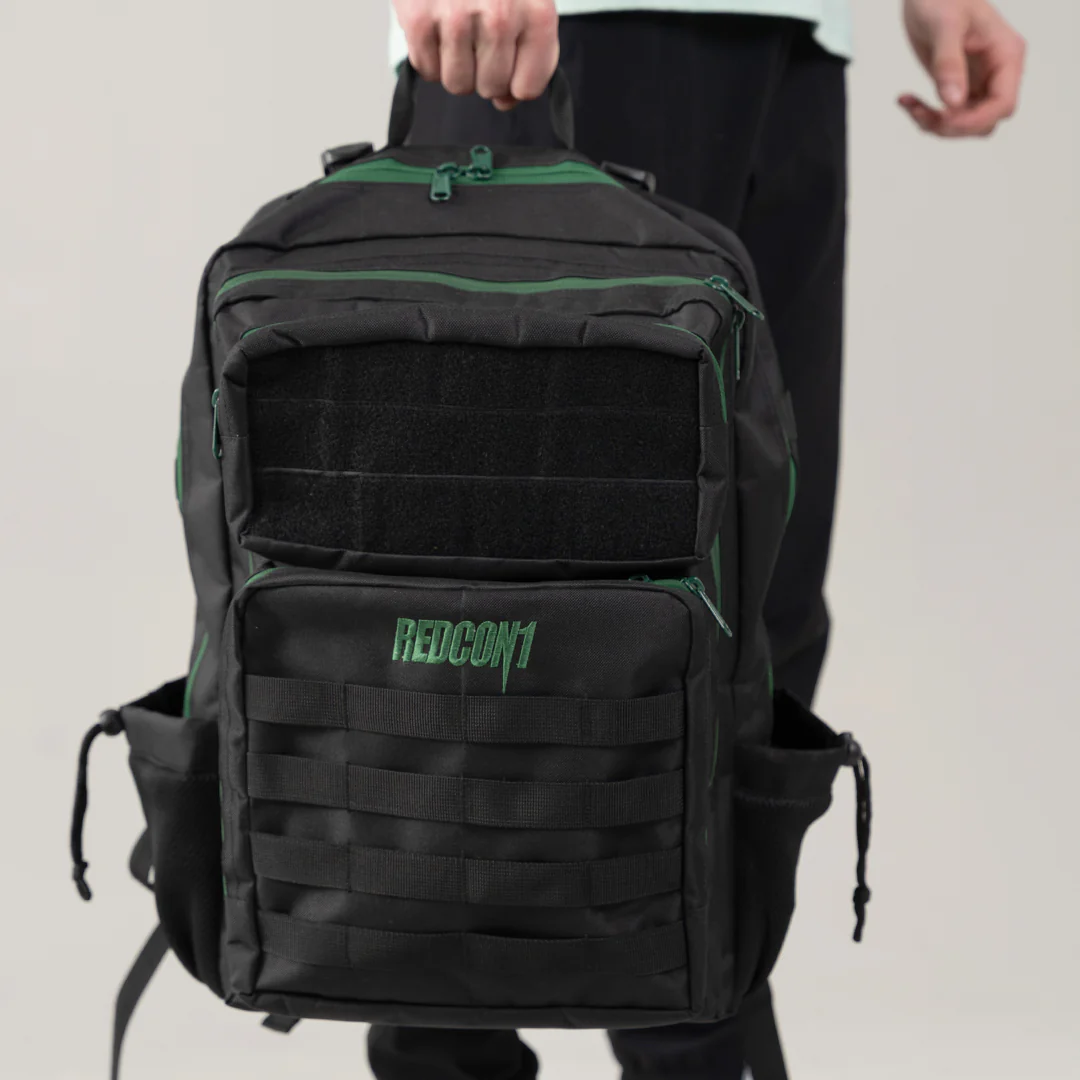 TACTICAL PRO BACKPACK 45L BLACK W/ EMERALD GREEN - Image 9