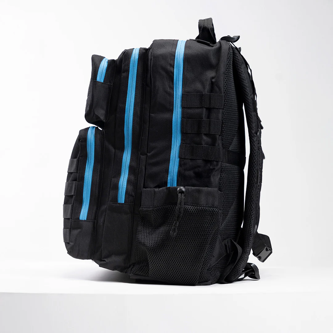 TACTICAL PRO BACKPACK 45L BLACK W/ ELECTRIC BLUE - Image 3